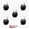 Service Caster 2-3/8'' Chair Caster Twin Wheel with Brakes 7/16'' Grip Ring Stem, 5PK SCC-GR02S60-NYS-B-716-5 - alternate 2